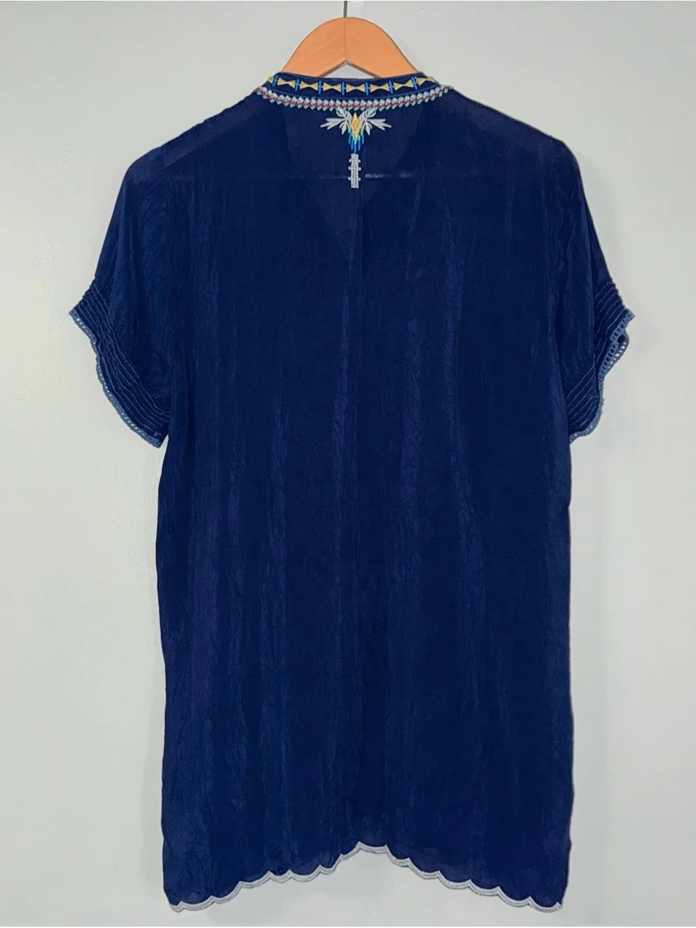 JOHNNY WAS RAINA FLORAL EMBROIDERY PINTUCKED TOP - Picture 4 of 16